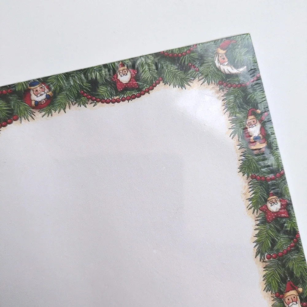 Vtg 90s Main Street Press Santa Gnome Elves Notepad Christmas Debi Hron Folk Art